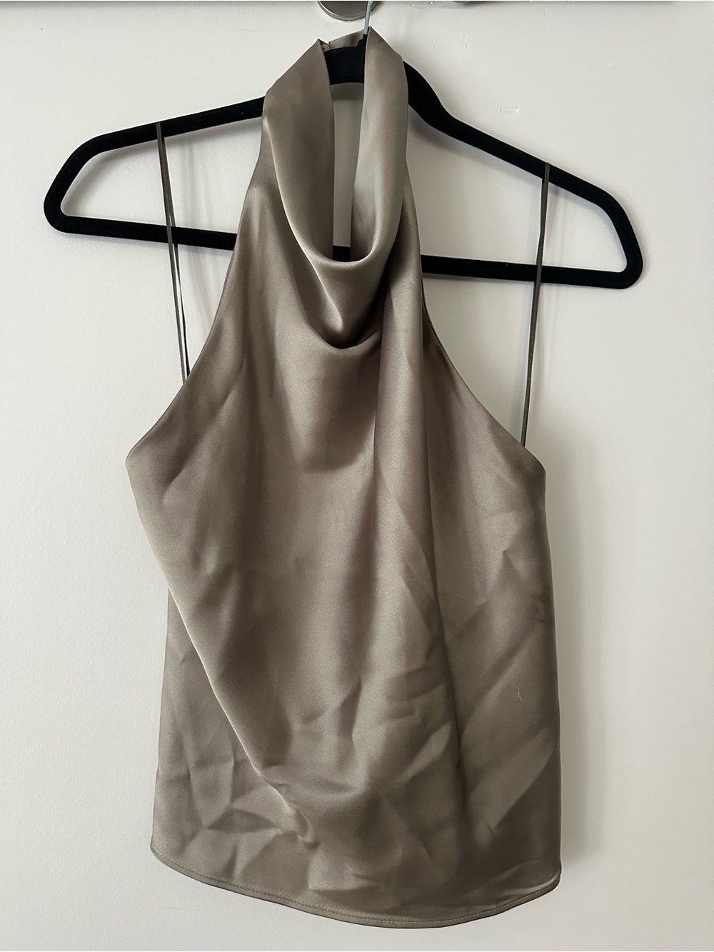 Satin Halter Neck Tank Top